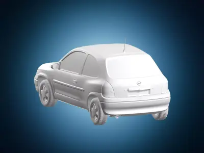 Compact Opel Corsa Hatchback Vehicle Model 3D print model