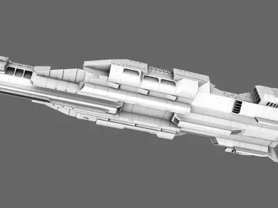 Carrier Destroyer USS Ticonderoga 3D model
