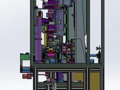 Ultrasonic Welding Leak Testing Production Line for Thermos 3D model