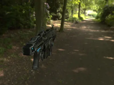 Weapbon Lancer Gun Low-poly 3D model