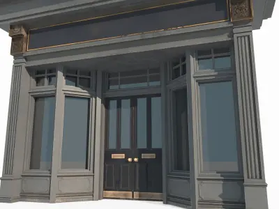Classical architectural facade 3D model