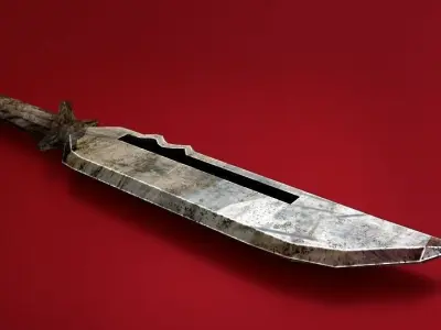 Low Poly Sword Low-poly 3D model 2