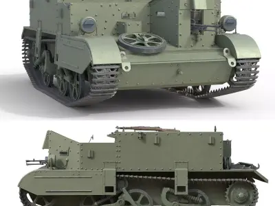 Bren Gun Carrier   Low-poly 3D model