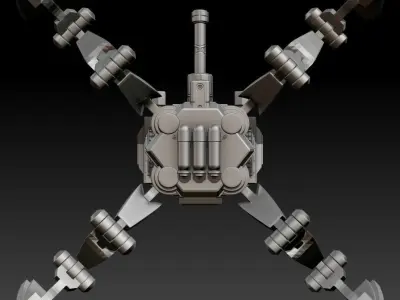 Posable Sci-Fi Tank - MK 01 Free 3D print model