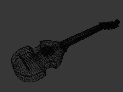 Spanish Vihuela - String Instrument Low-poly 3D model