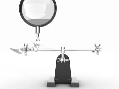 Hand Magnifying Glass Low-poly 3D model