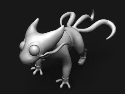 High Poly Little Cat 3D Model 3D model