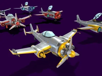 VIASS AIR PLANES Low-poly 3D model