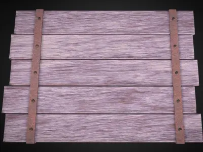 Wood board model Low-poly 3D model