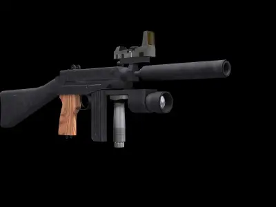 Scorpion vz61 SMG Low-poly 3D model