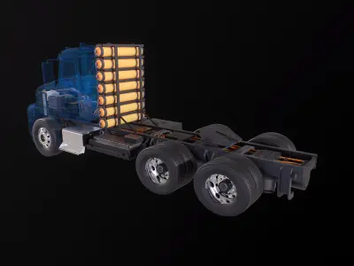  Hydrogen Semi-Truck Chassis X-Ray 