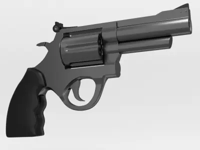 Revolver Gun 3D model purchase