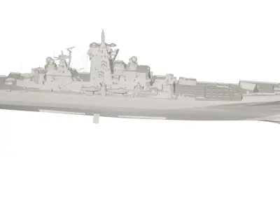 Military Ship 3D model 4