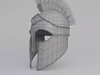 Spartan Helmet Low-poly 3D model buy