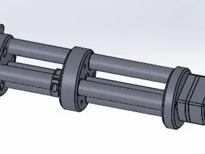The Xz axis manual adjustment mechanism 3D model