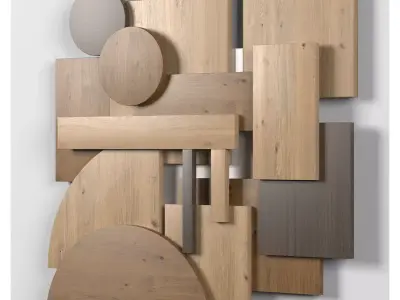 Wall shapes Decoration - Wood - 90cm - Collection - Part 5 3D model