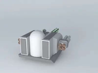 Laser missile turret Free 3D model