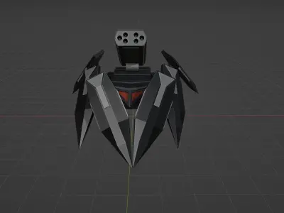 Robot Spider  Low-poly 3D model