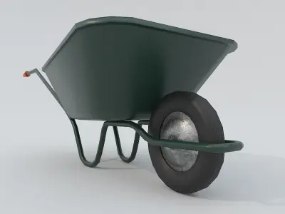 Wheel Barrow PBR Free low-poly 3D model