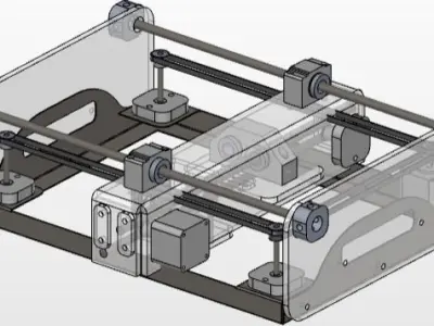 Laser cutter prototype 4 ver2 Free 3D model