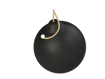Rounded Bomb Low-poly 3D model