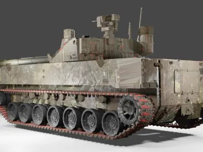 Sprut-SDM1 Tank  3D model
