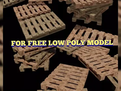 wooden pallet Free low-poly 3D model buy