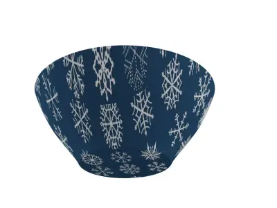 Bowl in Blue Pattren 3D model