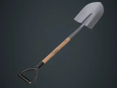 Shovel 1A Low-poly 3D model