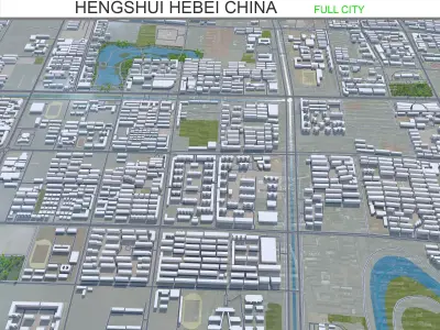 Hengshui Hebei China 25km Free low-poly 3D model