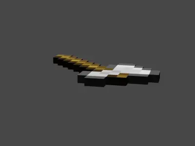 MINECRAFT IRON AXE MODEL Free low-poly 3D model