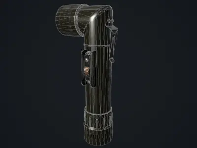 Military Flashlight - PBR Game Ready Low-poly 3D model