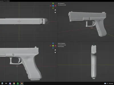 Glock 17 Low-poly 3D model get