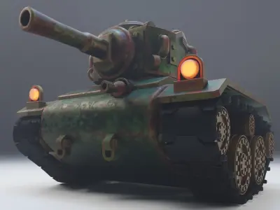  TANK RIGGED AND ANIMATED 3D model