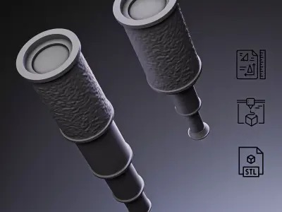 Pirate Spyglass Telescope RoZ 3D print model