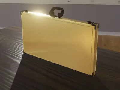 Military Weapon Case Golden Low-poly 3D model