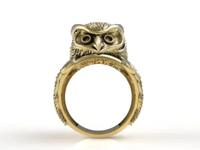 OWL Hip Hop Ring 3D print model