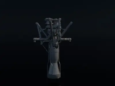 X405 Rocket engine Low-poly 3D model