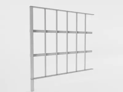 Simple Balcony Railing Low-poly 3D model