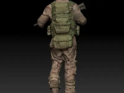 Operation Iraqi Freedom Infantryman   3D model