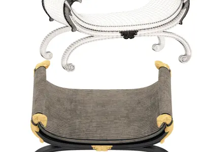 Regency Bench 3D model