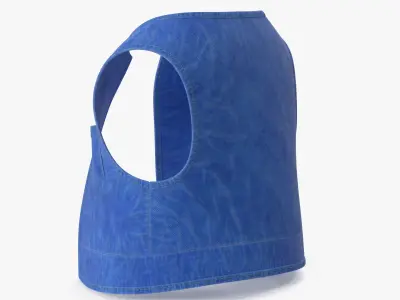 Cartoon Vest Blue 3D model
