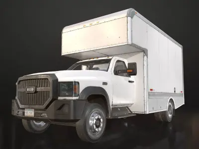 Medium Duty VX400 - Moving Truck Low-poly 3D model
