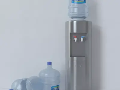 water coller Low-poly 3D model