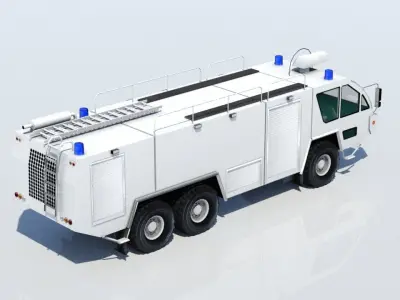 Rosenbauer Panther 6x6 Airport ARFF Lowpoly Blank Low-poly 3D model