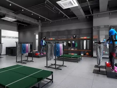 Sports Store Interior 3D model