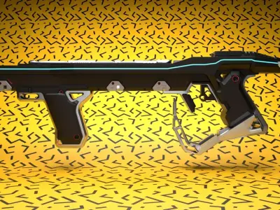 sci-fi gun Free 3D model buy
