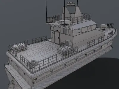 patrol boat 3D model from CGTrader - PBR
