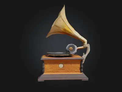 Vintage Gramophone  Nostalgic Sound of a Bygone Era 3D model