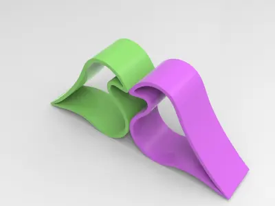 Heart Birds Low-poly 3D model
